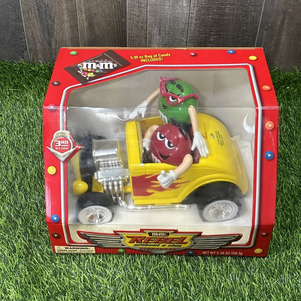 M&M's Rebel Without a Clue Candy Dispenser Hot Rod Car 3rd Series NOS Sealed